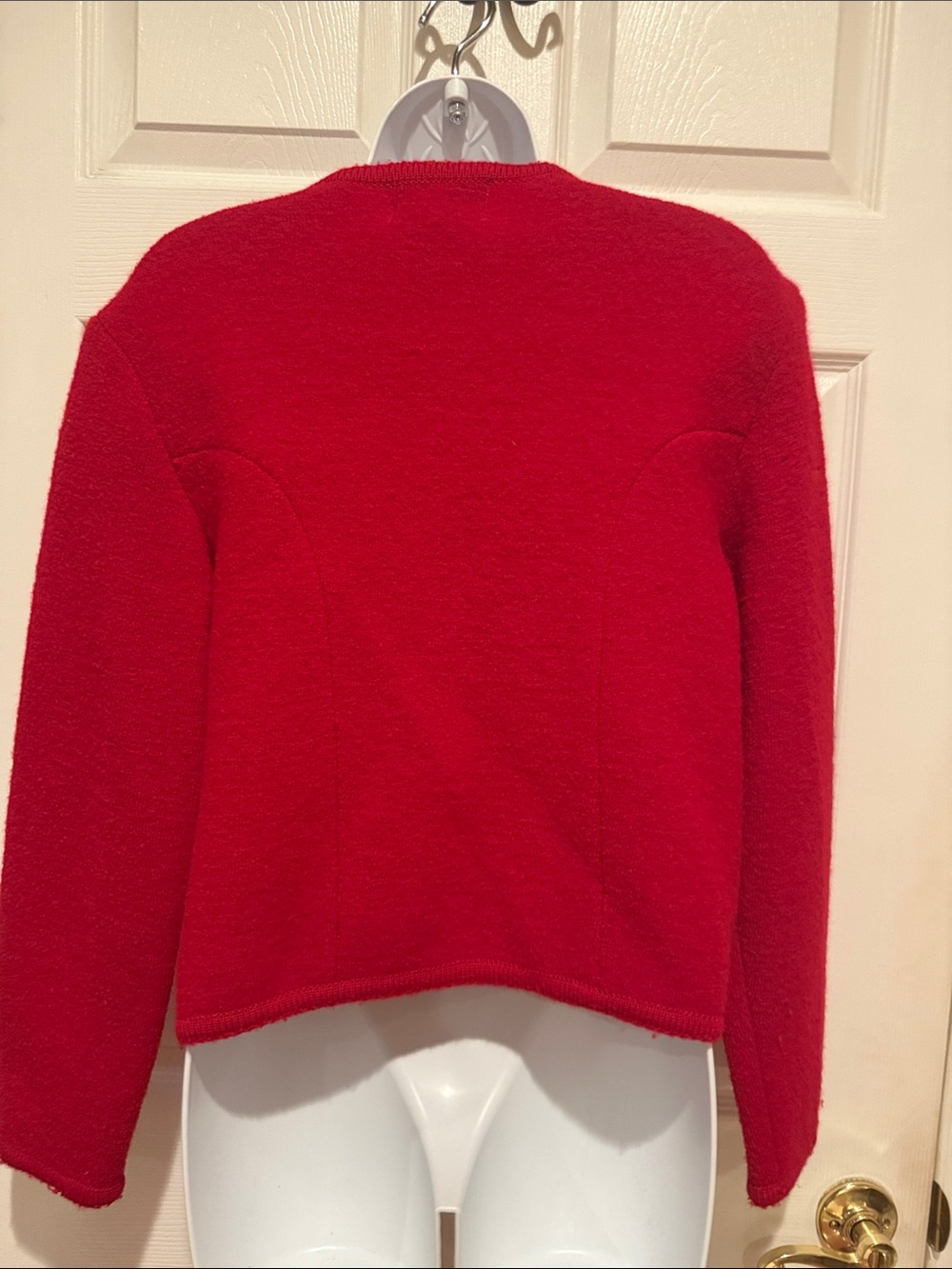Talbots Red Button-Front Knit Blazer - Picture 7 of 9